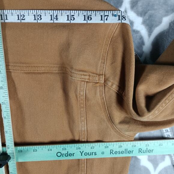 LRG Jacket Mens Medium Brown Tan Denim Hooded Button Up Lifted Research Group - Picture 5 of 11